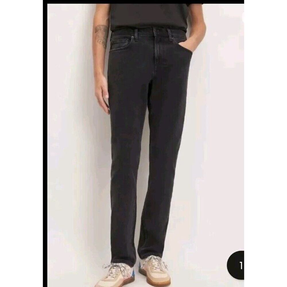 NEW Everlane Uniform Men 30 Black‎ "The Slim 4-Way Stretch Organic Jeans" 30x32